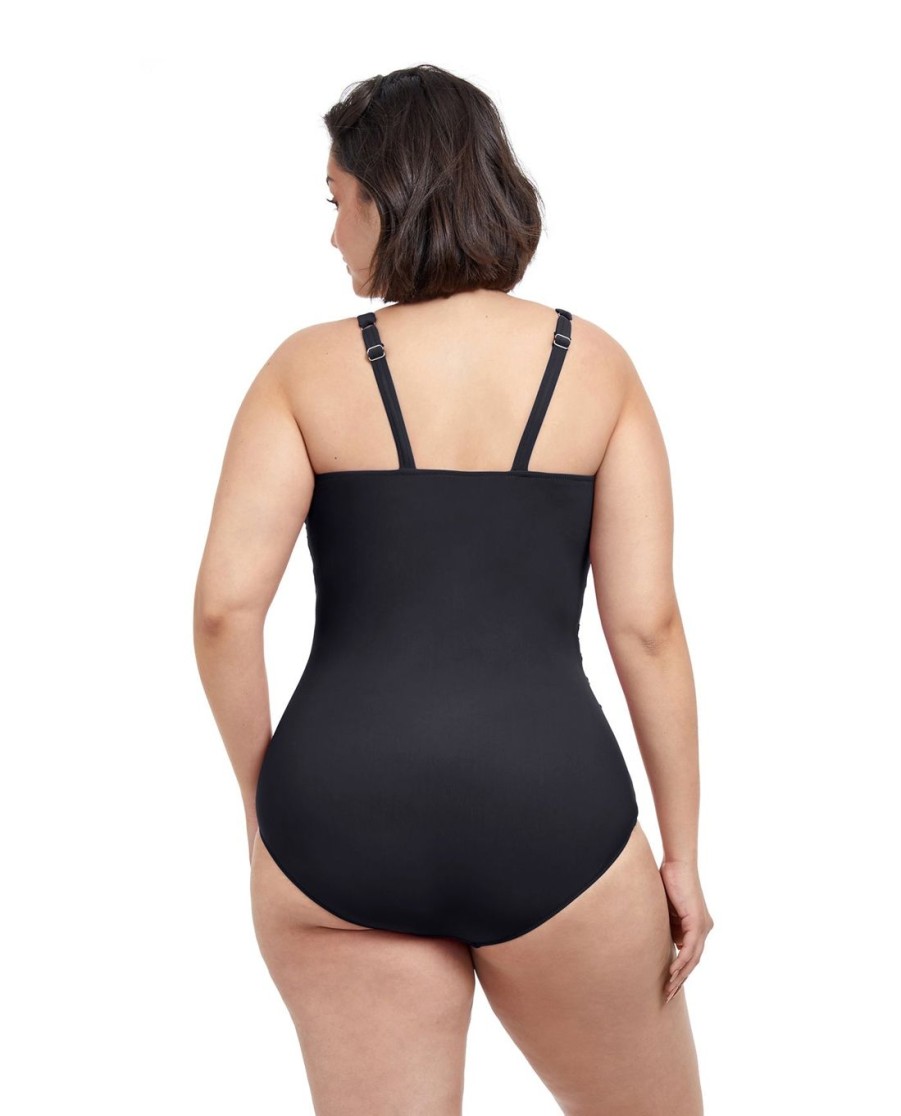 Plus Size Profile by Gottex | Profile By Gottex Tutti Frutti Plus Size Scoop Neck Shirred One Piece Swimsuit