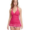 One Pieces Profile by Gottex | Profile By Gottex Tutti Frutti V-Neck Halter Underwire Swimdress Profile Tutti Frutti Rose