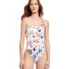 One Pieces Gottex | Gottex White Sands Sand One Shoulder One Piece Swimsuit Gottex White Sands White