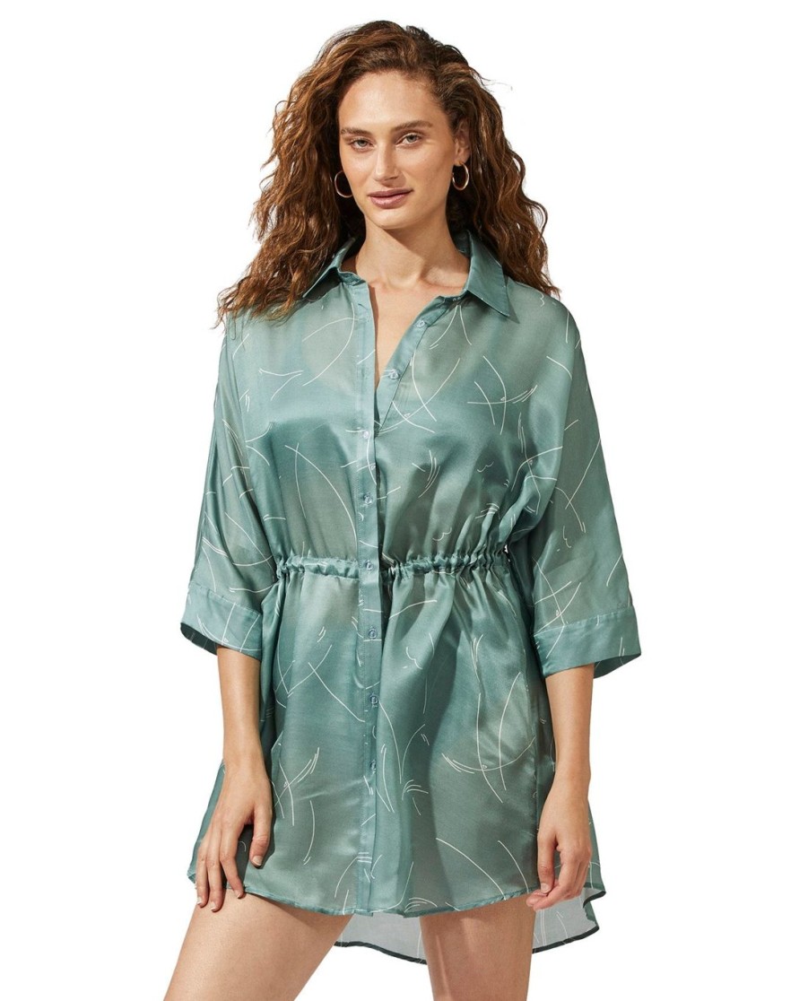 Cover Ups Gottex Luma | Luma Buttoned Cover Up Blouse