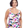 Plus Size Profile by Gottex | Profile By Gottex Canvas Plus Size Shirred Underwire Tankini Top Profile Canvas