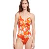 One Pieces Gottex | Gottex Amore V-Neck Surplice One Piece Swimsuit