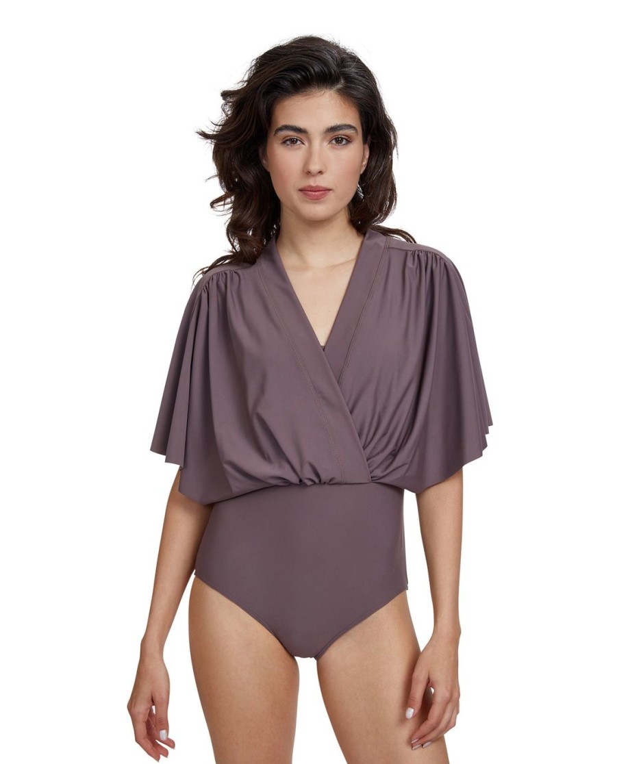 Gottex Modest Gottex Modest | Gottex Modest V-Neck Wide Sleeve One Piece Swimsuit