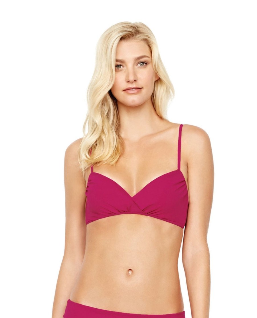 Bikinis Gottex | Gottex Au Naturel Underwire Surplice Bikini Top Gottex Au Naturel Cherry