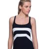 D-G Cup Free Sport | Free Sport Formula One D-Cup Underwire V-Back Tankini Top Free Sport Formation Black And White