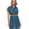 Cover Ups Gottex Luma | Luma Stripes Of Light Cover Up Shirt Dress With Tie