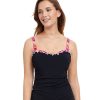 D-G Cup Profile by Gottex | Profile By Gottex Palm Springs E-Cup Shirred Underwire Tankini Top Profile Palm Springs Black