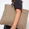 Accessories Gottex Accessories | Gottex Jute And Vegan Leather Bag