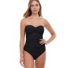 One Pieces Profile by Gottex | Profile By Gottex Tutti Frutti Shirred Front Bandeau Strapless One Piece Swimsuit