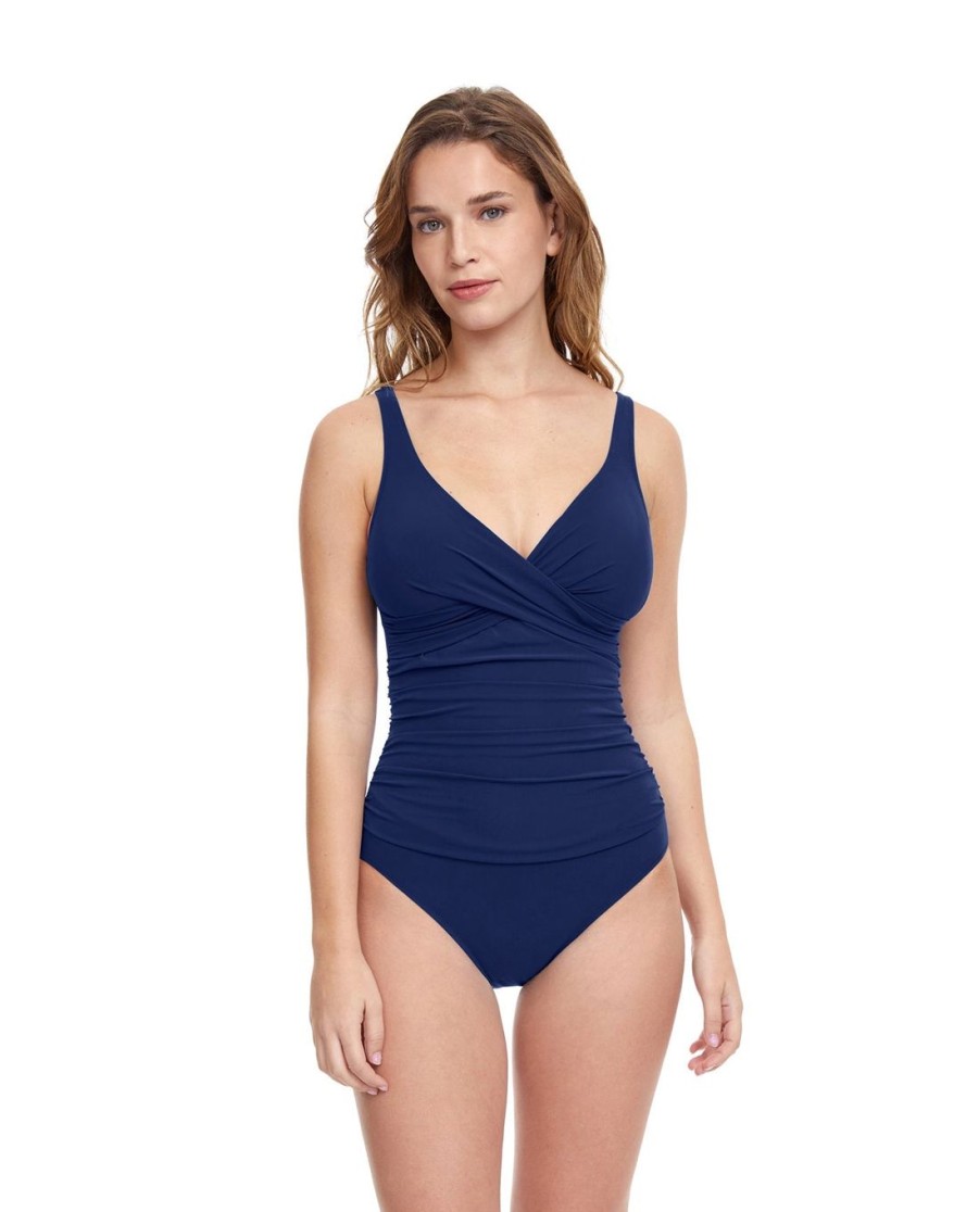 One Pieces Profile by Gottex | Profile By Gottex Tutti Frutti V-Neck Cross Over Surplice One Piece Swimsuit