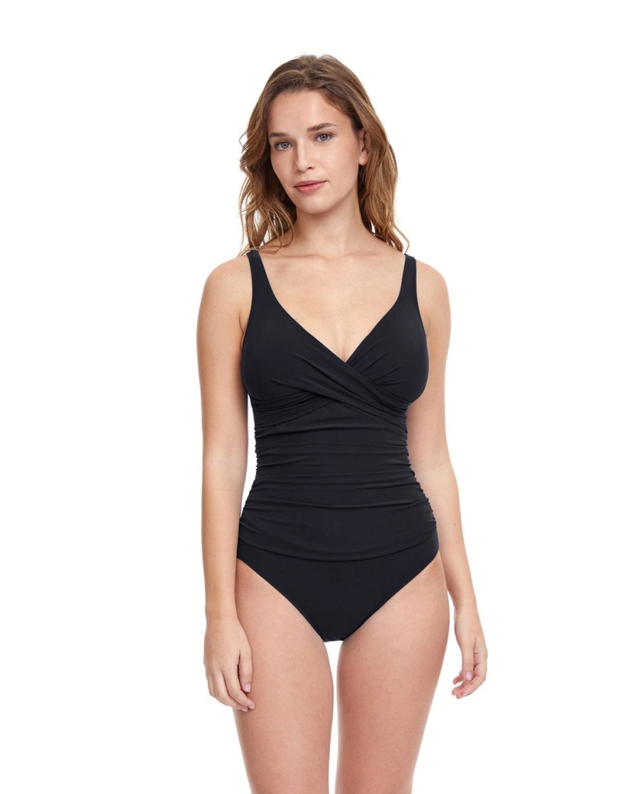 One Pieces Profile by Gottex | Profile By Gottex Tutti Frutti V-Neck Cross Over Surplice One Piece Swimsuit