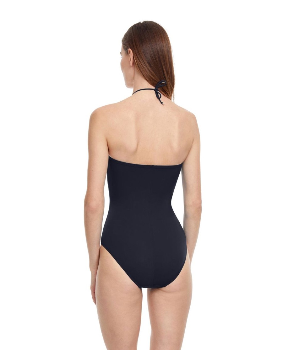 One Pieces Gottex | Gottex Golden Touch Bandeau Strapless One Piece Swimsuit