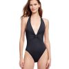 One Pieces Gottex | Gottex Liv Deep Plunge Halter One Piece Swimsuit