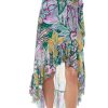 Cover Ups Profile by Gottex | Profile By Gottex Tropic Boom Ruffled High Low Mesh Cover Up Wrap Skirt