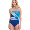 One Pieces Gottex | Gottex Ocean Breeze Bandeau One Piece Swimsuit