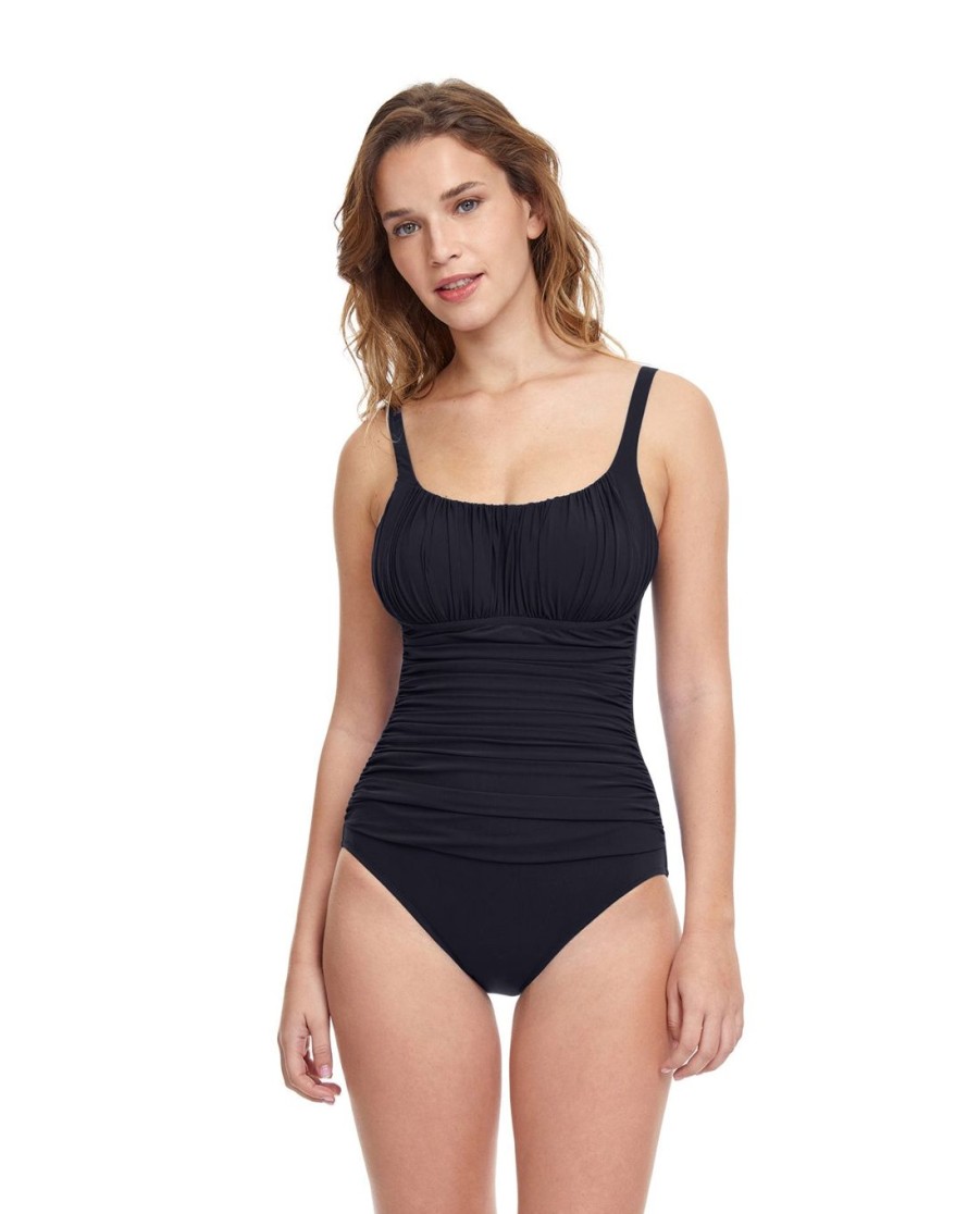 One Pieces Profile by Gottex | Profile By Gottex Tutti Frutti Peasant Shirred One Piece Swimsuit