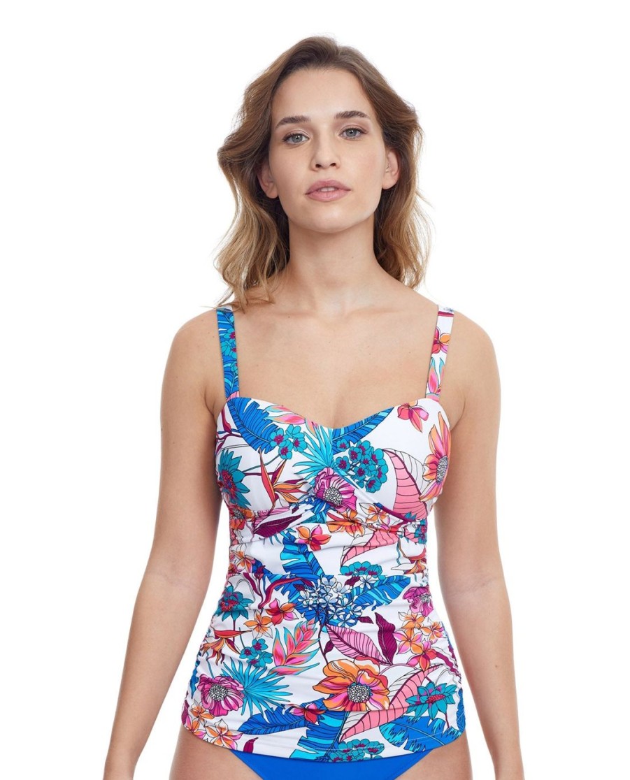 D-G Cup Profile by Gottex | Profile By Gottex Bohemian Gypsy E-Cup Underwire Tankini Top