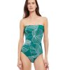 One Pieces Gottex | Gottex Natural Essence Bandeau Strapless One Piece Swimsuit