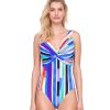 One Pieces Gottex | V-Neck Plunge One Piece Swimsuit Gottex Carnival