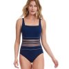 One Pieces Gottex | Gottex Onyx Square Neck One Piece Swimsuit