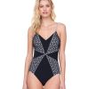 One Pieces Gottex | V-Neck Lingerie One Piece Swimsuit Gottex Prism