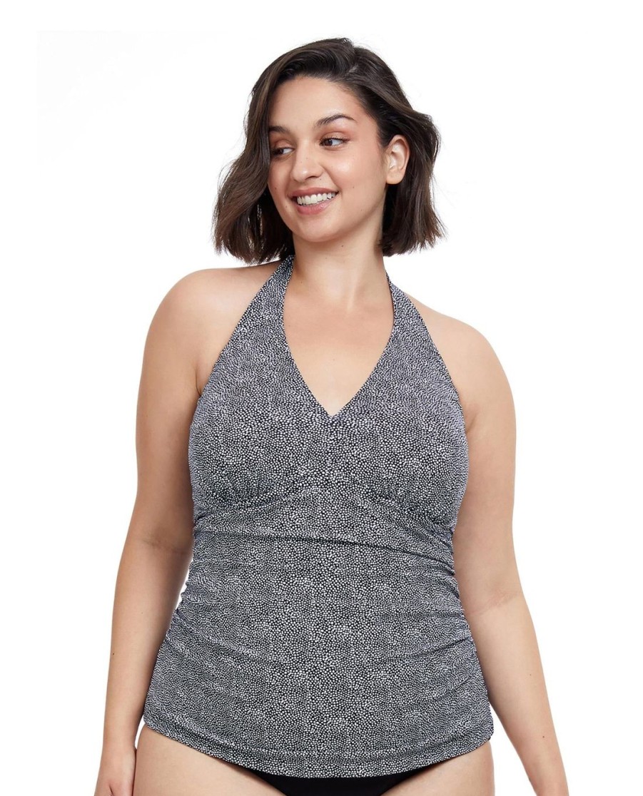 Plus Size Profile by Gottex | Profile By Gottex Colette Plus Size V-Neck Halter Tankini Top Profile Colette