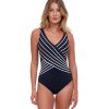 One Pieces Gottex | Gottex Embrace V-Neck Surplice One Piece Swimsuit