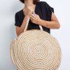 Accessories Gottex Accessories | Gottex Large Round Bag Gottex Natural With White Spiral