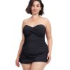 Plus Size Profile by Gottex | Profile By Gottex Tutti Frutti Plus Size Cross Over Bandeau Strapless Swimdress