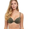 D-G Cup Profile by Gottex | Profile By Gottex Luminous Safari D-Cup Underwire Bikini Top Profile Luminous Safari Olive