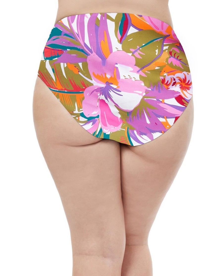 Plus Size Profile by Gottex | Profile By Gottex Tropikaia Plus Size Side Shirred High Waist Tankini Bottom Profile Tropikaia