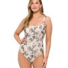 D-G Cup Gottex | Full Coverage Dd-Cup Square Neck One Piece Swimsuit Gottex Mantaro