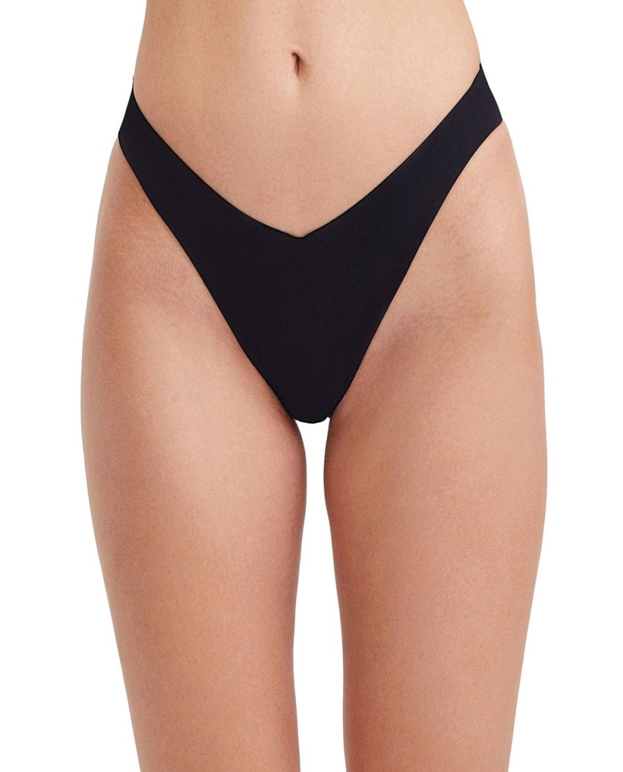 Bikinis Gottex Au Naturel | Au Naturel Iman High Leg Bikini Bottom Au Naturel Black