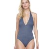 One Pieces Gottex | V-Neck Halter One Piece Swimsuit Gottex Serenade