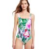 One Pieces Gottex | Full Coverage Square Neck One Piece Swimsuit Gottex Bora Bora