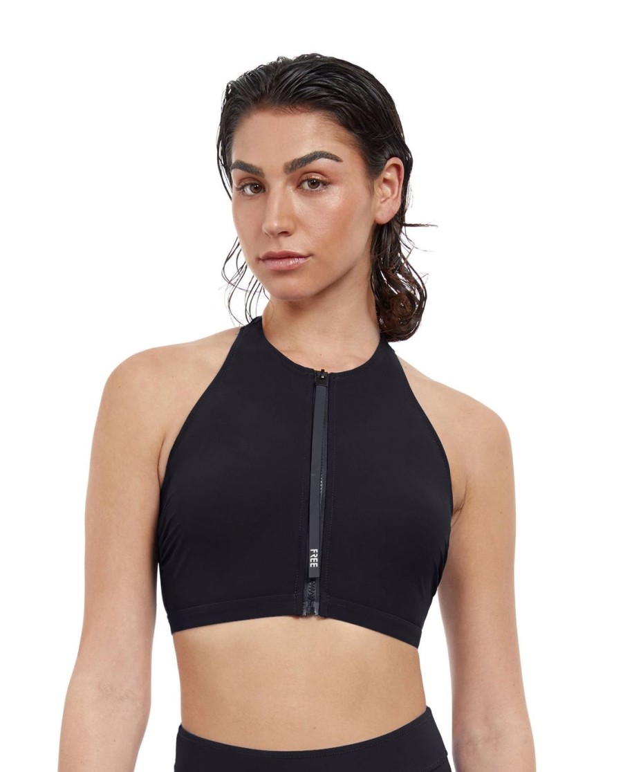 Bikinis Free Sport | Free Sport Ultimate Wave High Neck V-Back Bikini Top