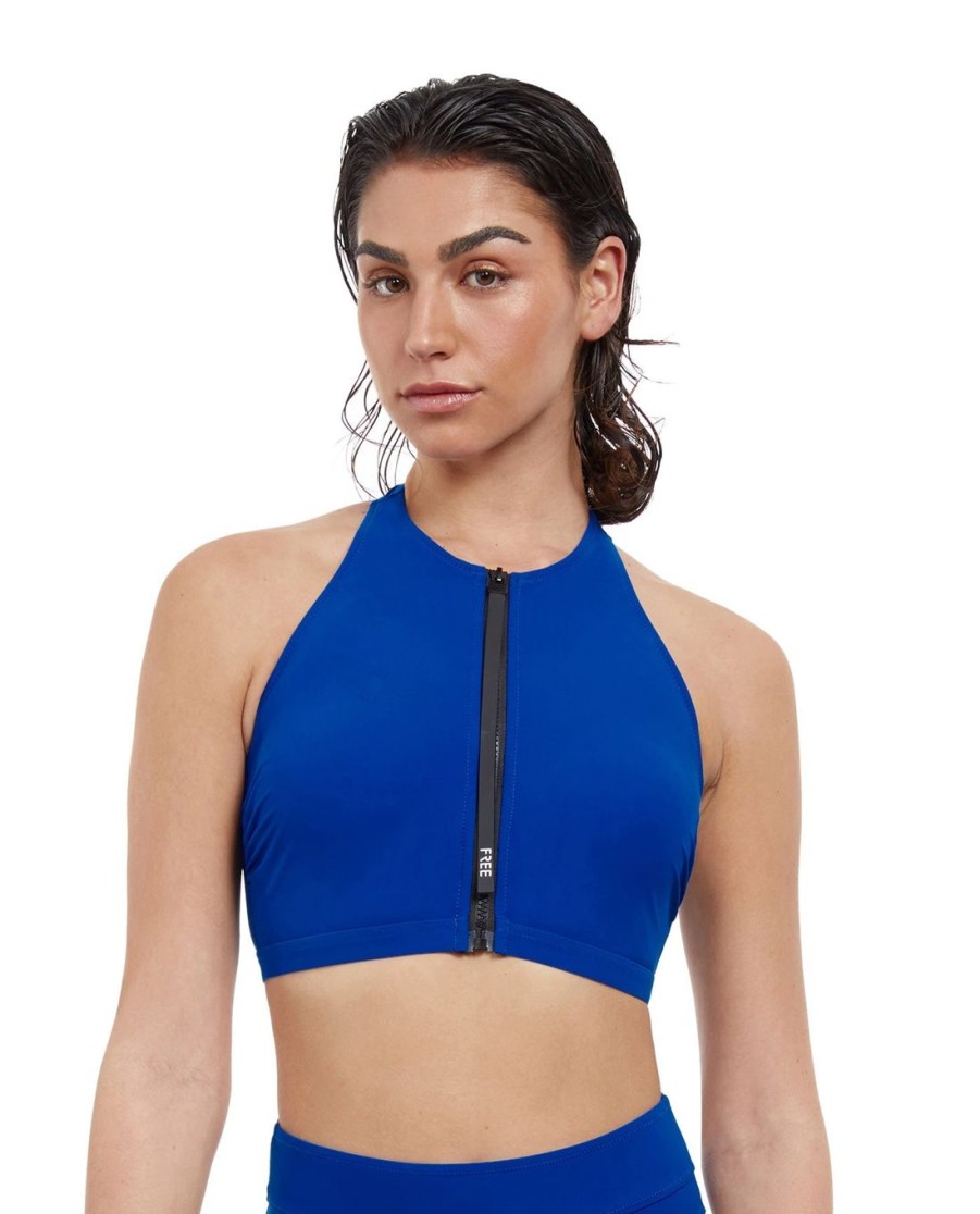 Bikinis Free Sport | Free Sport Ultimate Wave High Neck V-Back Bikini Top